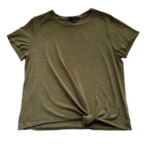 Social Standard Green Tie Front T-Shirt